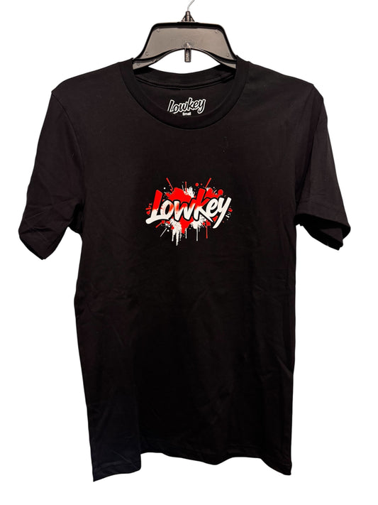 Lowkey Splatter T-shirt ~ Red & White